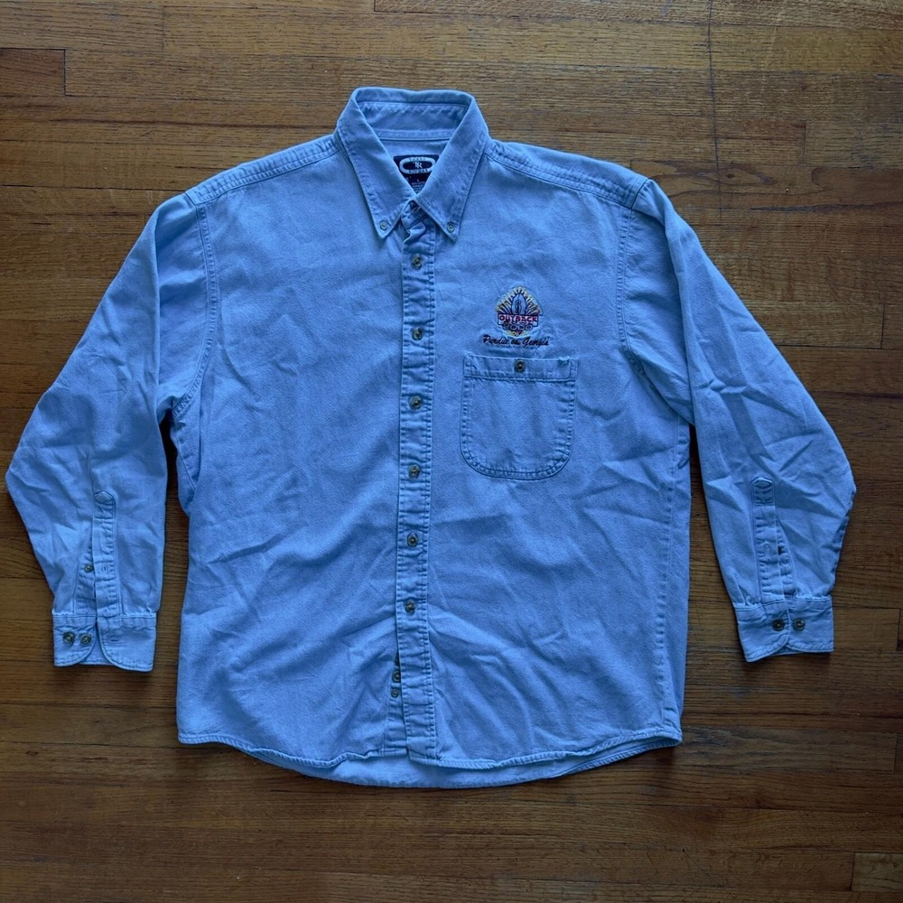 VTG Three‎ Rivers Outback Bowl 2000 Purdue vs Georgia Button Down Shirt Large